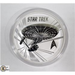 2016 STAR TREK $1 FINE SILVER .999 ONE OUNCE COIN.