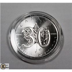1988-2018 CANADIAN 1 OUNCE .999 FINE SILVER $5