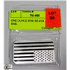 Image 1 : ONE OUNCE FINE SILVER .999 SILVER BAR.