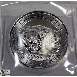 2015 CANADIAN 1-1/4 OUNCE .9999 FINE SILVER $8
