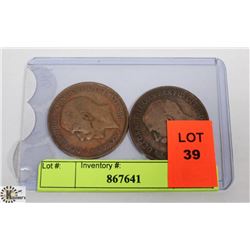 1914, 1916 BRITISH PENNIES