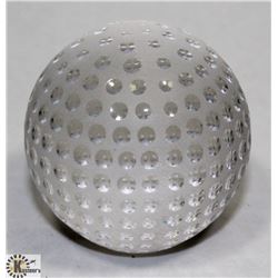 HEAVY CRYSTAL LIFE SIZE GOLD BALL FIGURE.