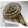 Image 2 : 4) 10K YELLOW GOLD DIAMOND RING,