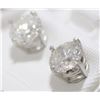 Image 3 : 5) 14K WHITE GOLD DIAMOND STUD EARRINGS,