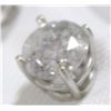 Image 3 : 8) 14K WHITE GOLD DIAMOND STUD EARRINGS,