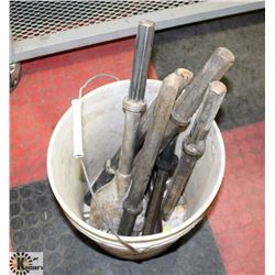 11 ASSORTED JACKHAMMER BITS