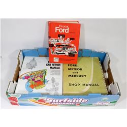 FLAT OF MECHANICS VINTAGE CAR REPAIR MANUALS.