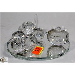 CRYSTAL GRAPES/APPLE ORNAMENT