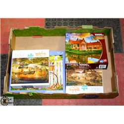 LOT OF 4 PUZZLES - 1000 PIECES EACH.