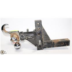 TRIPLE BALL HITCH WITH HOOK, 10,000LB CAPACITY