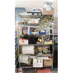 METRO RACK OF UNCLAIMED MERCHANDISE