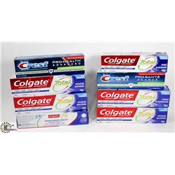 BAG OF ASSORTED TOOTHPASTE