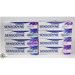BAG OF 8 ASSORTED SENSODYNE TOOTHPASTE