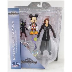 KINGDOM HEARTS MICKEY, AXEL & SHADOW ACTION