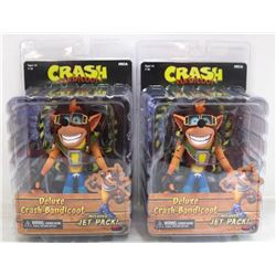 LOT OF 2 CRASH BANDICOOT JETPACK CRASH BANDICOOT
