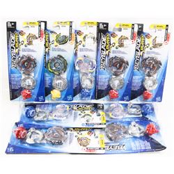 BOX OF 9 ASSORTED BEYBLADE BURST BEYBLADES.