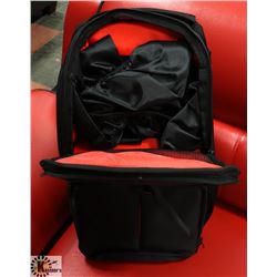 NEW BLACK AND RED SHOULDER STRAPPED CAMERA BAG