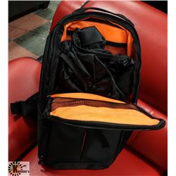 NEW BLACK & ORANGE SHOULDER STRAPPED CAMERA BAG