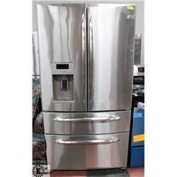 GE STAINLESS STEEL FRENCH DOOR FRIDGE WITH DOUBLE