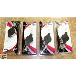 CASE OF ONN CAT 3 RETRACTABLE CABLES