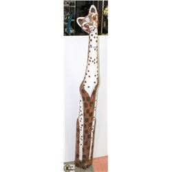 LARGE TALL WOODEN CAT