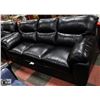 Image 1 : NEW BLACK LEATHERETTE PLUSH SOFA WITH LOVE SEAT