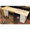 Image 1 : DESK SOLD WITH 2 DRAWER FILING CABINET AND METAL