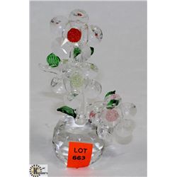 CRYSTAL FLOWER ORNAMENT