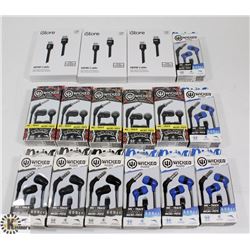 BAG OF ASSORTED HEADPHONES