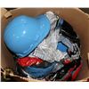 Image 1 : LARGE BOX OF NEW BLUE HARD HATS-9 TOTAL