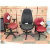 Image 1 : LOT OF 3 NEW ASSORTED HYDRAULIC LIFT OFFICE CHAIRS