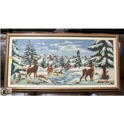 WINTER QUILTED SCENE FRAMED.