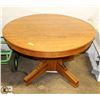 Image 1 : SOLID OAK TABLE, 44"X27"