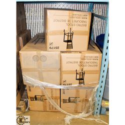 LOT OF 5 ASSORTED BISTRO STOOLS