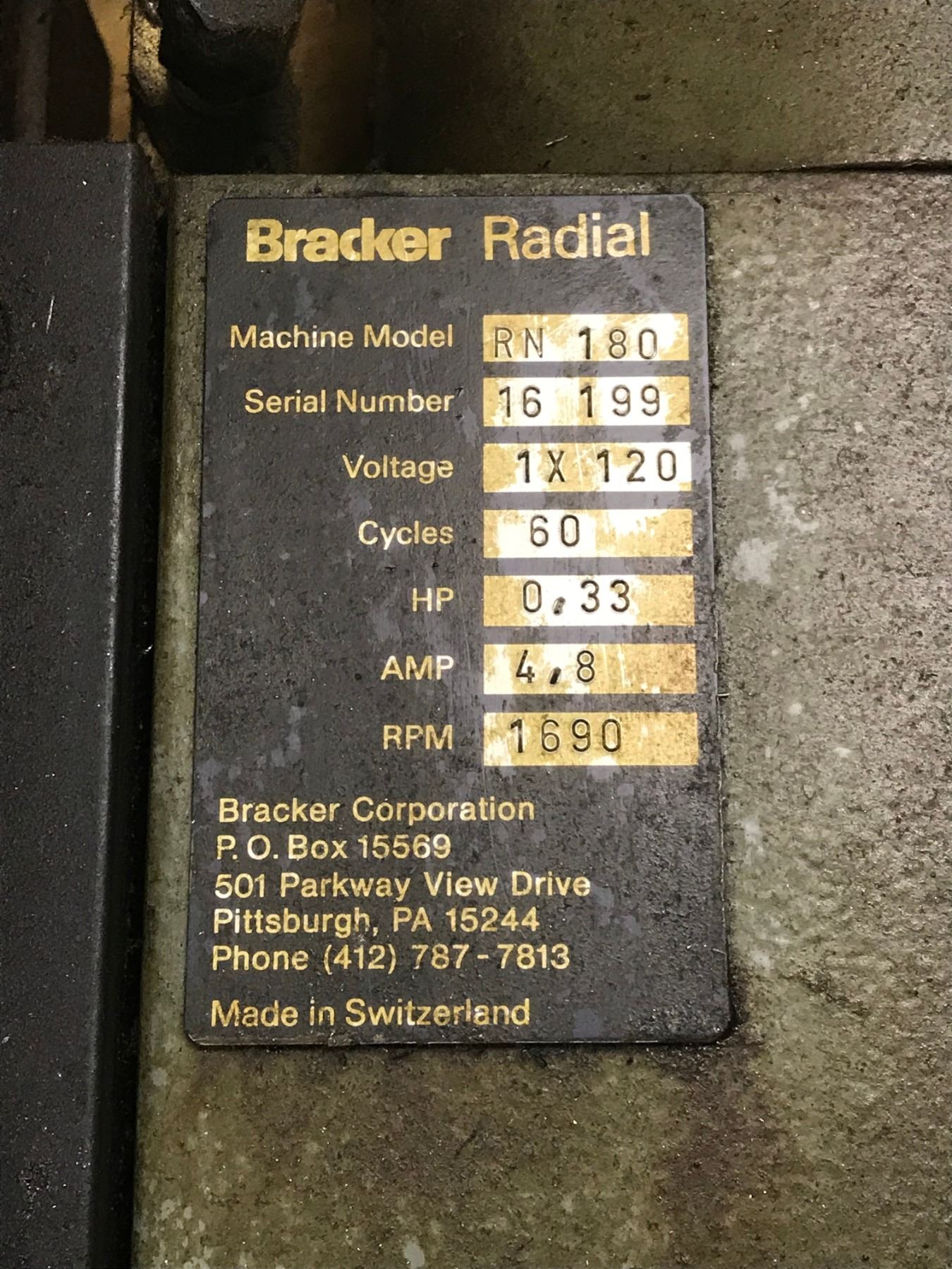 BALTEC RN 180 BRACKER RADIAL RIVETER