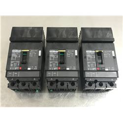 (3) SQUARE D CIRCUIT BREAKER #HJA260151