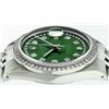 Image 6 : Rolex Mens Stainless Steel Green String Diamond 36MM Datejust Wristwatch