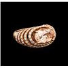 Image 1 : 14KT Rose Gold 3.74 ctw Morganite and Diamond Ring