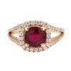 Image 2 : 2.43 ctw Ruby and Diamond Ring - 14KT Rose Gold