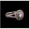 Image 1 : 14KT White Gold 1.15 ctw Diamond Ring