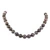 Image 1 : 0.75 ctw Diamond and Tahitian Pearl Necklace - 14KT White Gold