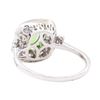 Image 3 : 1.21 ctw Tsavorite and Diamond Ring - Platinum