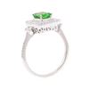 Image 4 : 1.21 ctw Tsavorite and Diamond Ring - Platinum