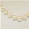 Image 2 : Graduated Pearl Necklace w/ Platinum Old European Diamond Handmade Clasp