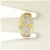 Image 4 : 18K Yellow Gold 0.50 ctw F VS1 Pave Set Round Diamond Wavy Wide Band Ring