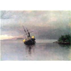 Shipwreck in Loring Bay Alaska by Albert Bierstadt