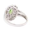 Image 3 : 1.28 ctw Tsavorite and Diamond Ring - Platinum