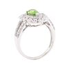 Image 4 : 1.28 ctw Tsavorite and Diamond Ring - Platinum