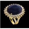 Image 4 : 19.72 ctw Sapphire and Diamond Ring - 14KT Yellow Gold