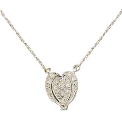 0.5 ctw Diamond Necklace - 14KT White Gold